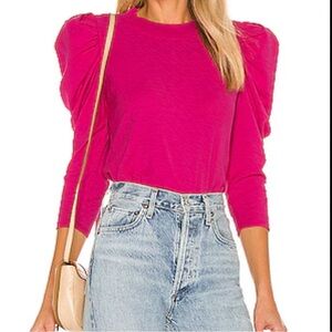 Nation LTD zeta snap back mock neck in Barbie